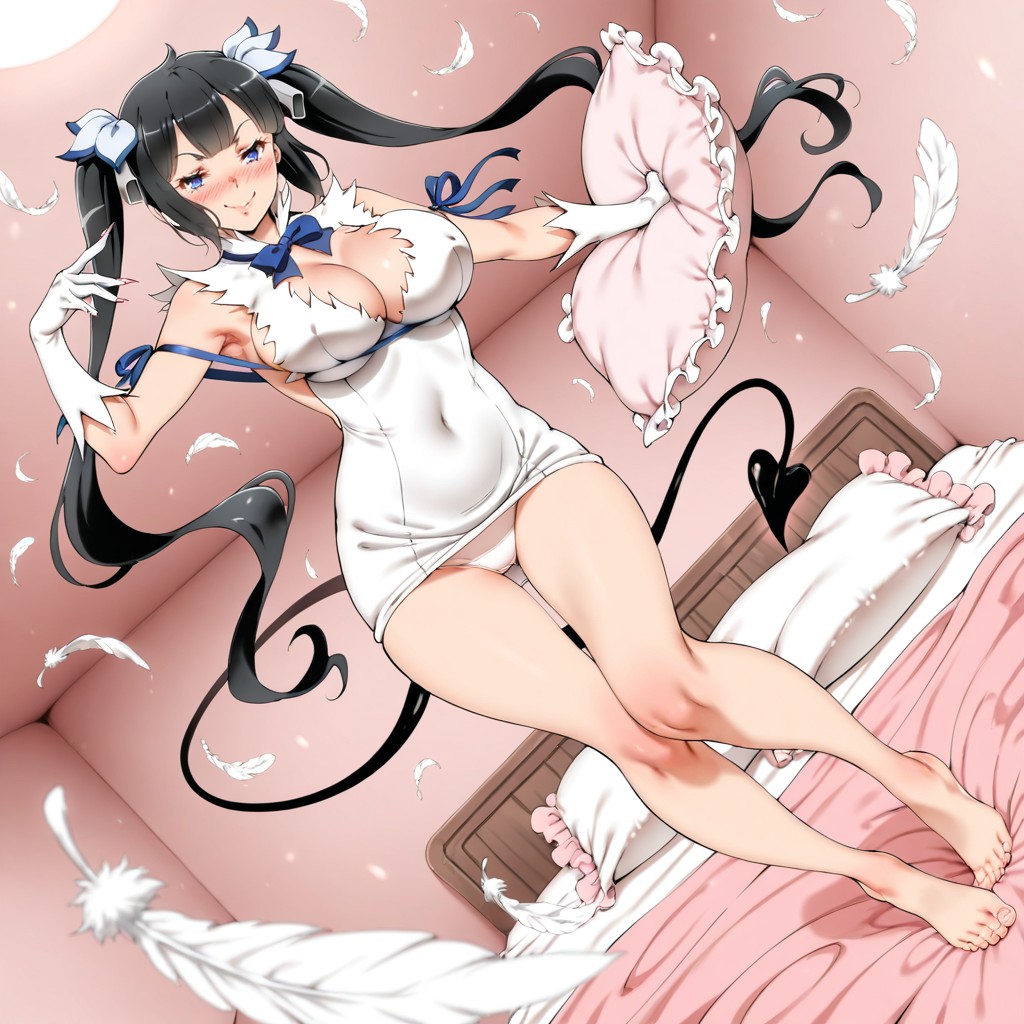 No Window, Bare Feet, Feathers Floating Hentai AI Porn