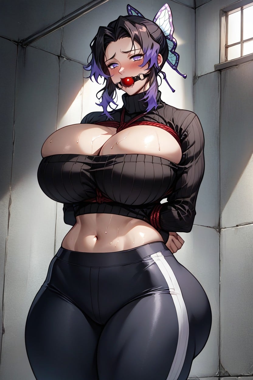 Very Very Large Breasts, Sweaty, Blushing Hentai AI Porn