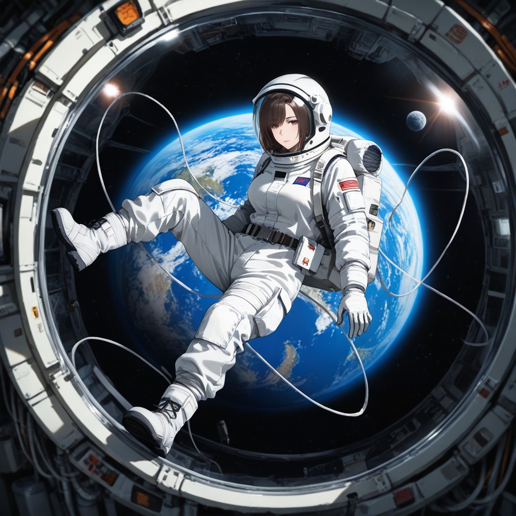 Space Station, On Belt, Expressionless Porno IA Hentai