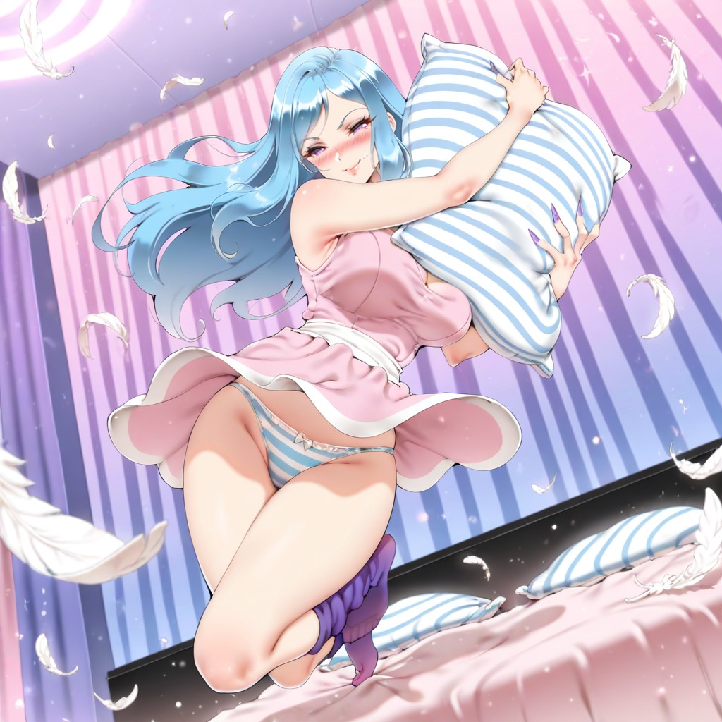 Fighting With Pillow On Hand, Meme From Me!me!me!, Standing Hentai AI Porn