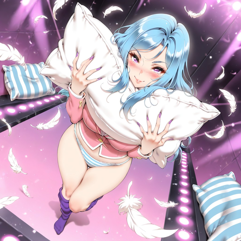 Purple Stocking, Japanese, One Pillow Only Hentai IA