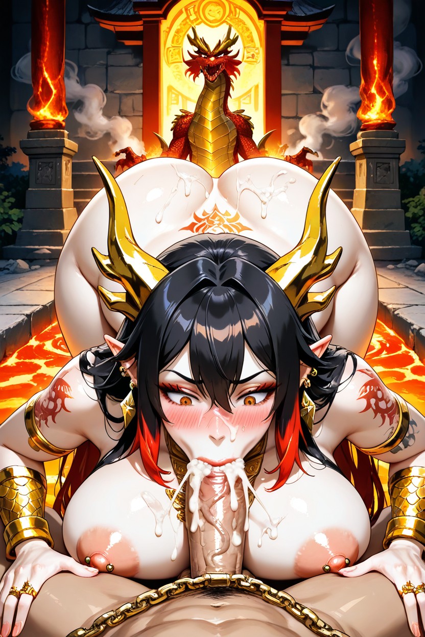 Monstrous White Cock, Lava Jacuzzi, Gold Toe Rings AI Porn