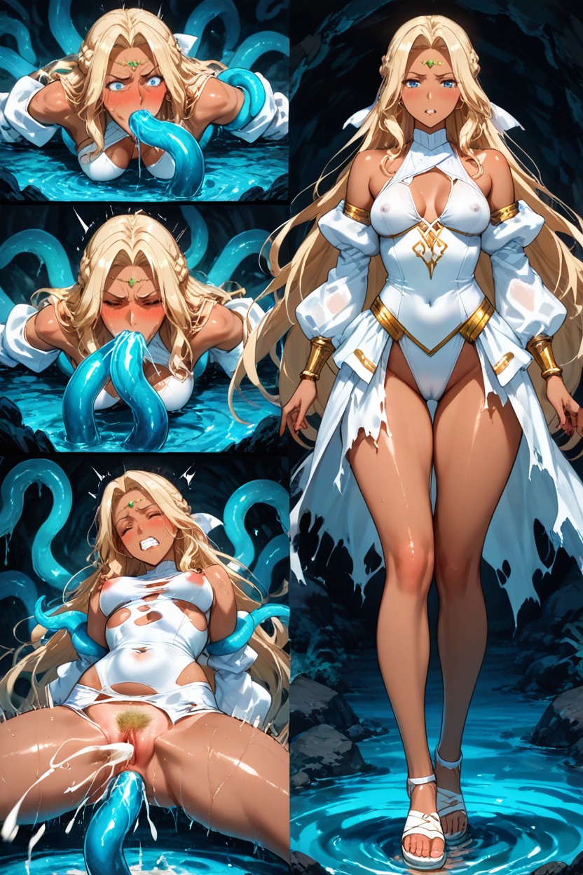 Dark Skin, Clenched Teeth, Motion Lines Hentai AI Porn