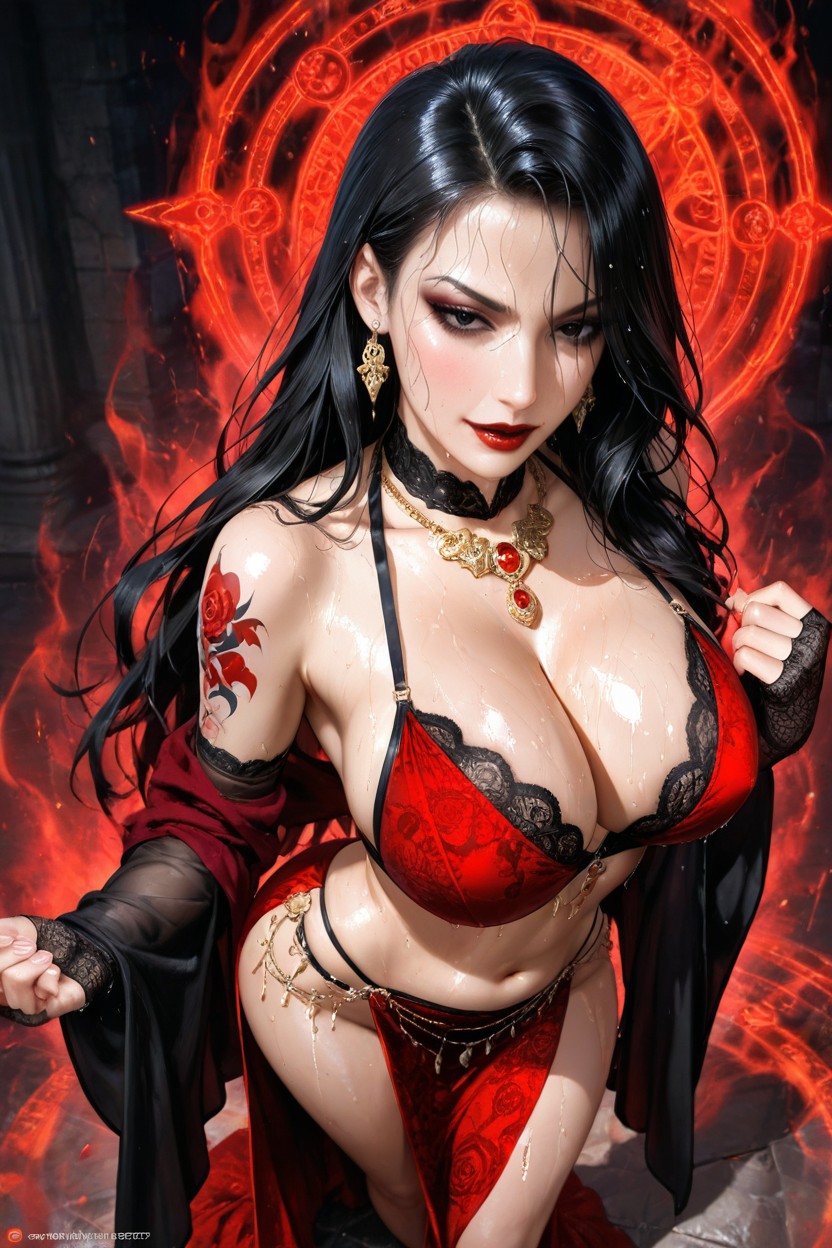 20+, Alabaster Flawless Skin, Black Eyes Hentai AI Porn