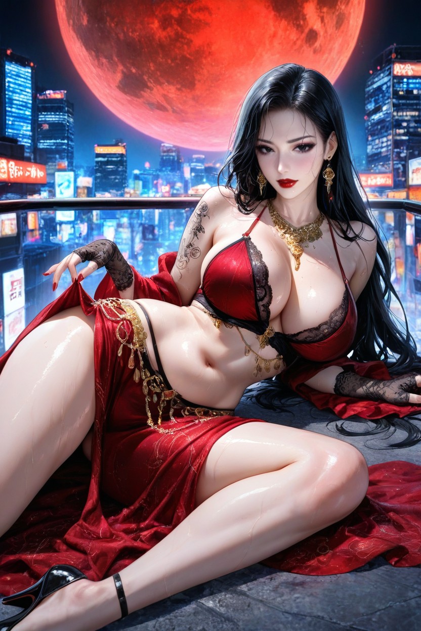 Beautiful Cold Detailed Face, Cinematic, Fingerless Lace Gloves Hentai AI Porn