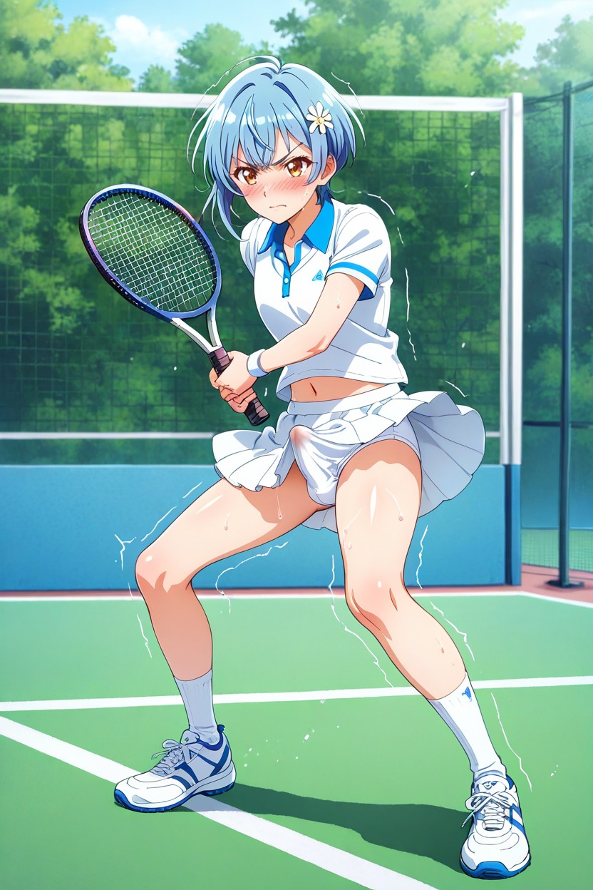 Shaking, Tennis Wear, Pre Cum Hentai IA