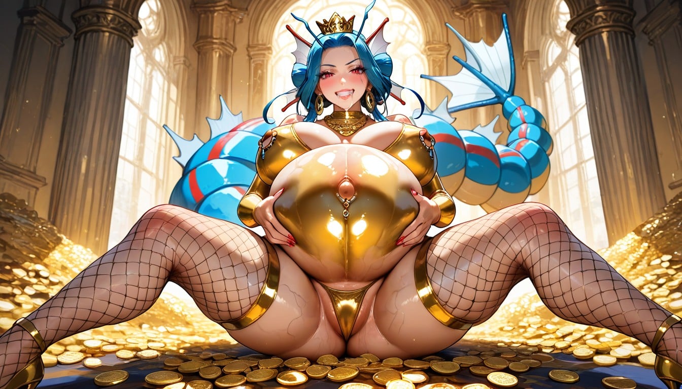 Eggnant, High Heels, Gigantic Round Pregnant Belly AI黃漫