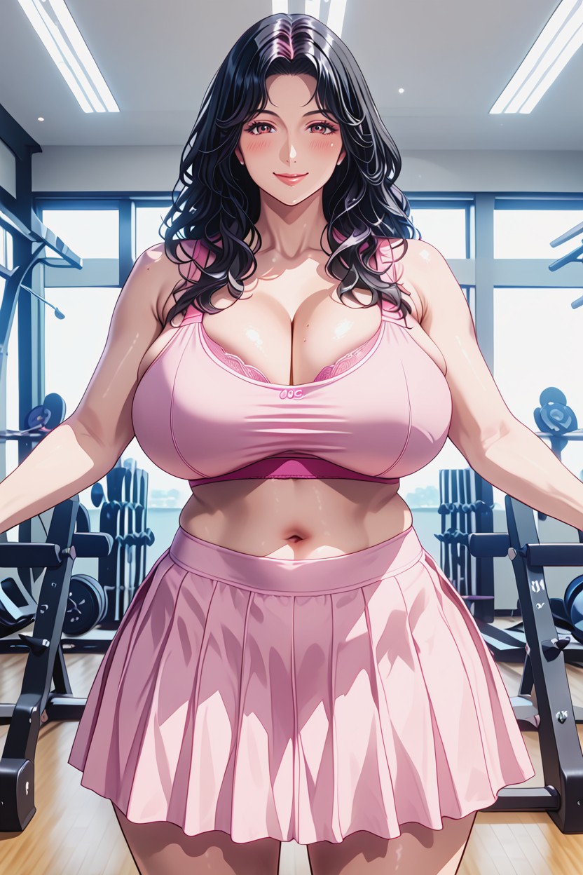Tall Figure, Front View, Brown Eyes MILF AI Porn