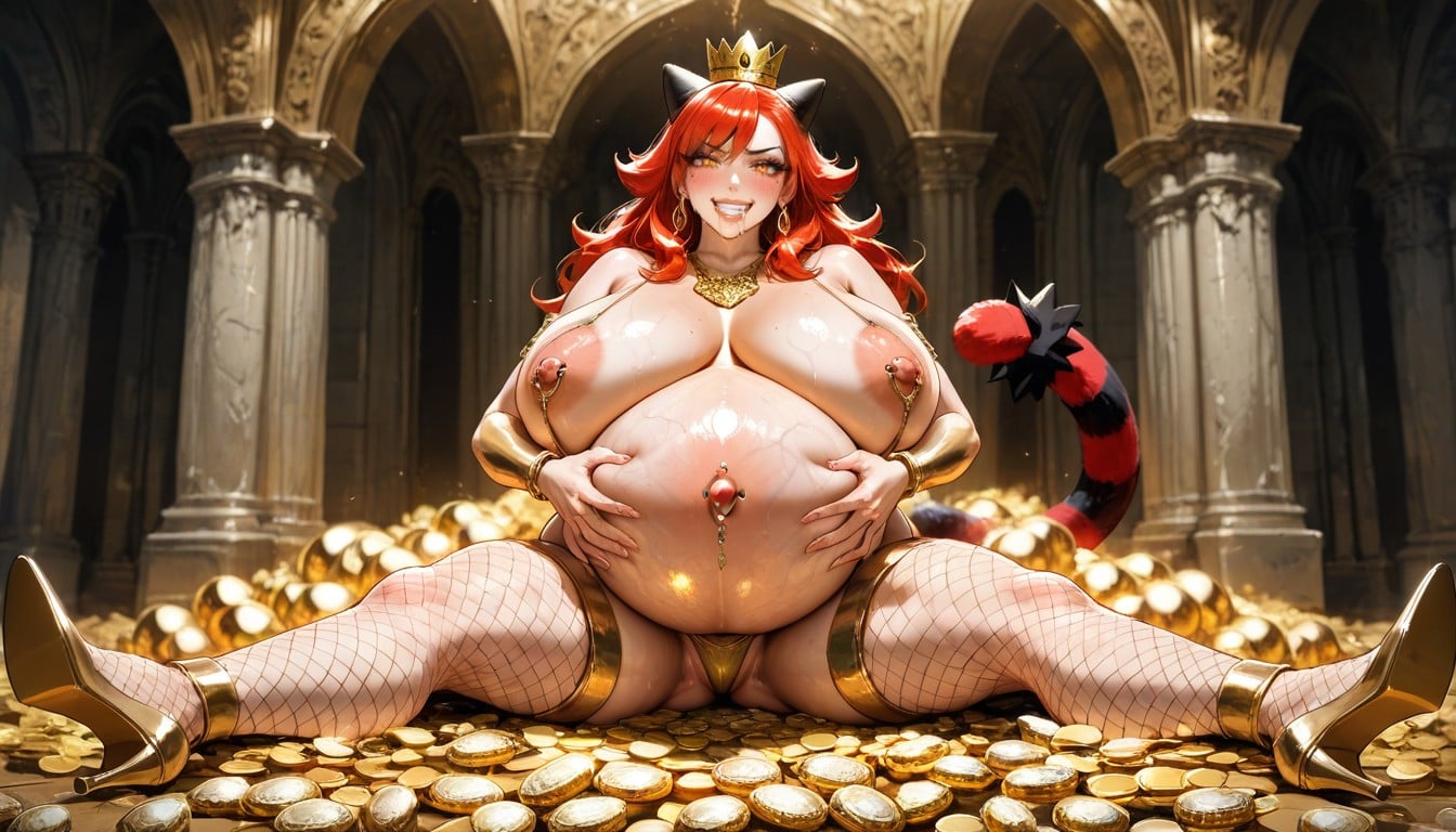 Legs Spread, Female Incineroar, Perfect Skin Hentai AI Porn