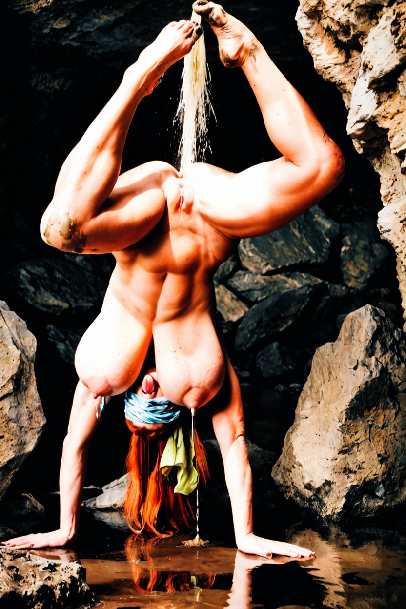 Hair Bun, Cave, Foot Insertion AI Porn