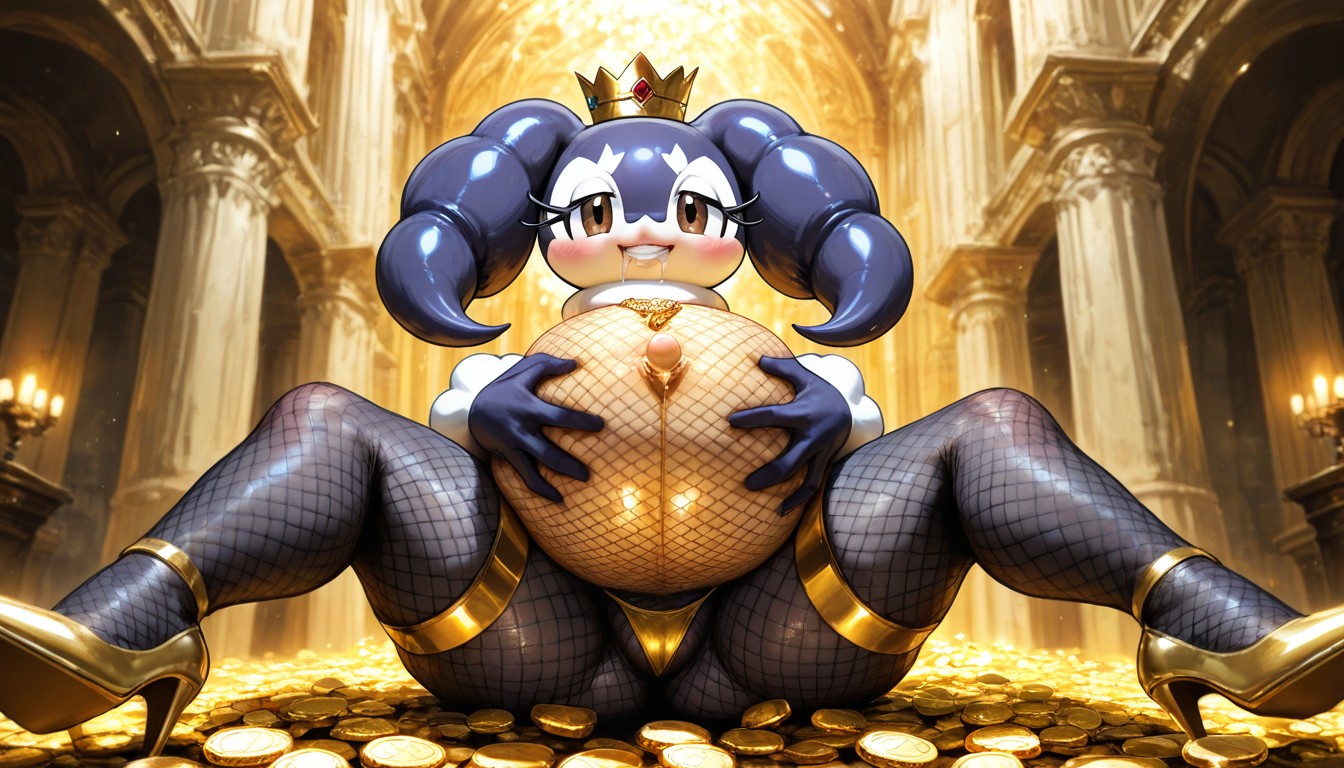 Hands On Belly, Thong, High Heels Hentai AI Porn