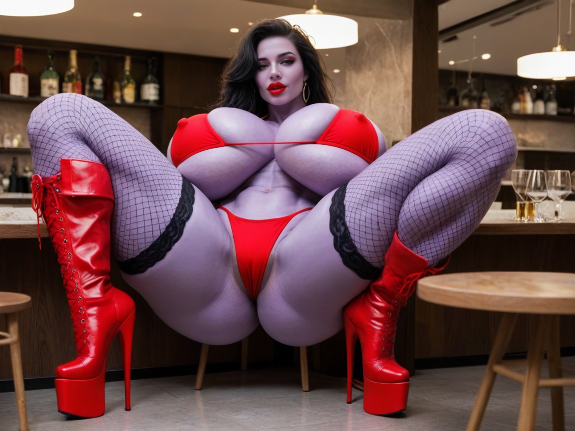 Oversized Thighs, 18+, Laying Shemale AI Porn