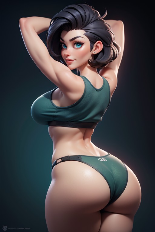 Shaved Bald On The Sides Of Head, Sexy Woman Soldier Lady Jaye, Gi Joe Beautiful Gorgeous Face Hentai AI Porn