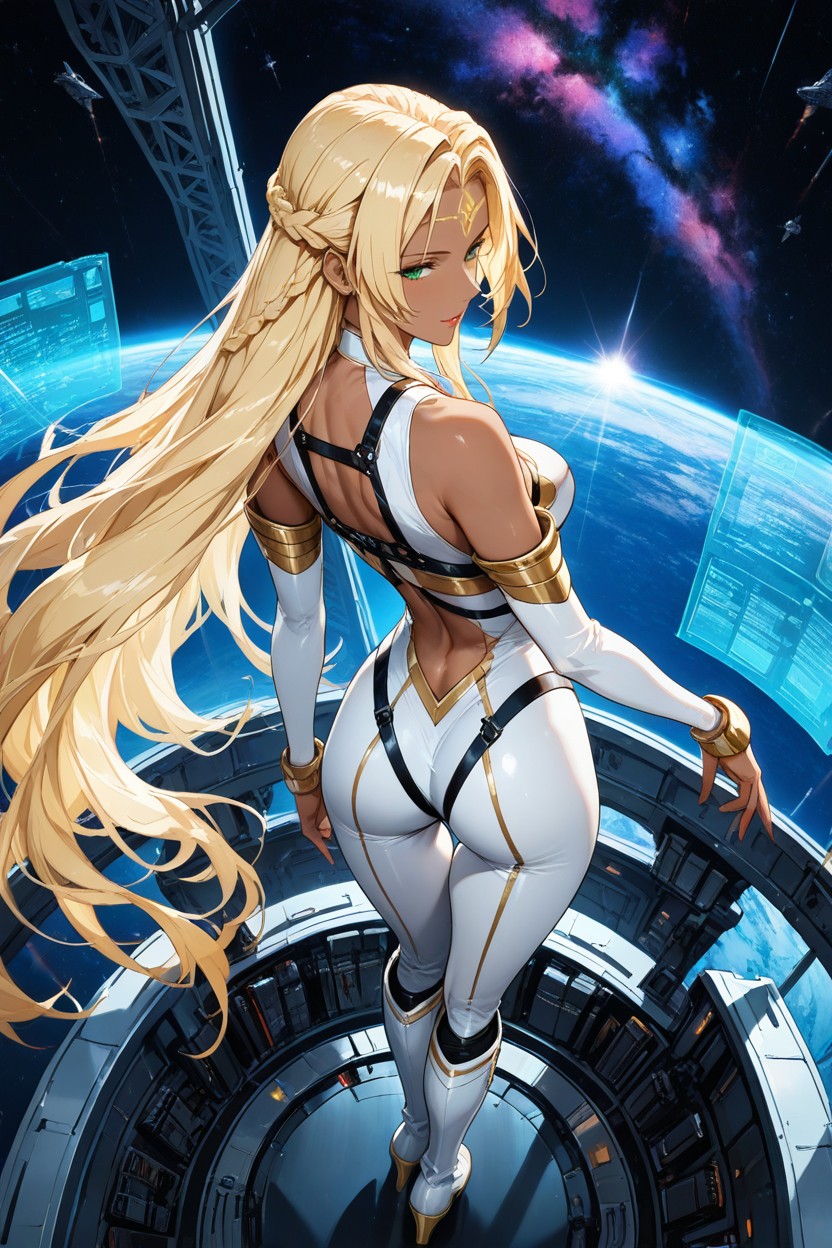 Lily Ramses Futaba, Gold, Insanely Long And Detailed Blonde Hair Hentai AI Porn