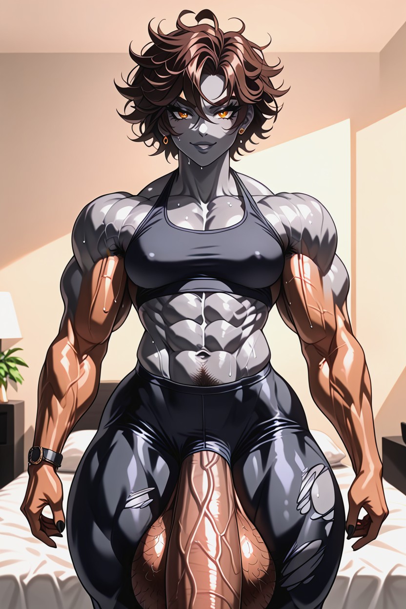 Big Ass, Big Eyelashes, Hyper Shoulders Furry AI Porn