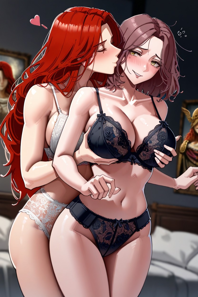 Romantic Couple, Lingerie, 25+ AI Porn