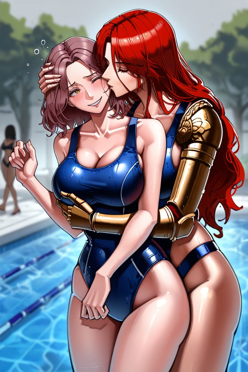 Horny, 25+, Malenia Touching Another's Head AI Porn