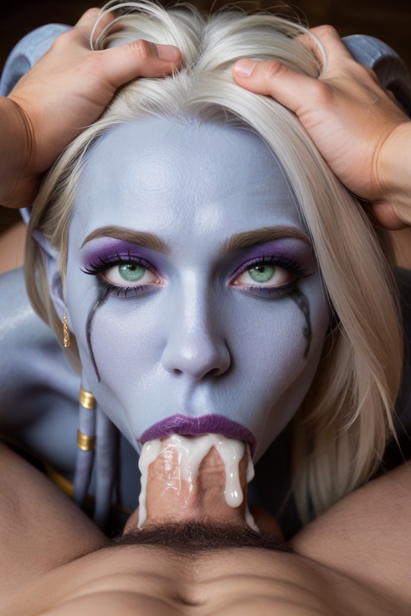 Green Eyes, 25+, Puffy Cheeks Filled Cum AI Porn