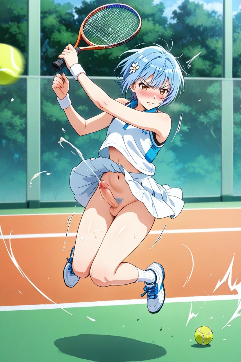 Full Erection, Tennis Socks, Motion Line Hentai AI Porn