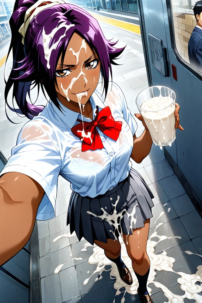 Huge Amount Of Cum On Breasts, High Detailed, Excessive Cum Everywhere Hentai AI Porn