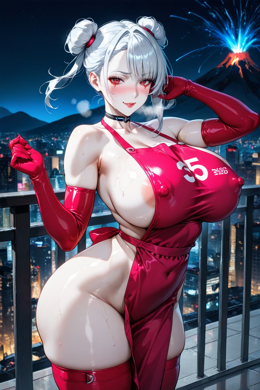 Snatched Waist, Thick Body, Red Hands Hentai AI Porn