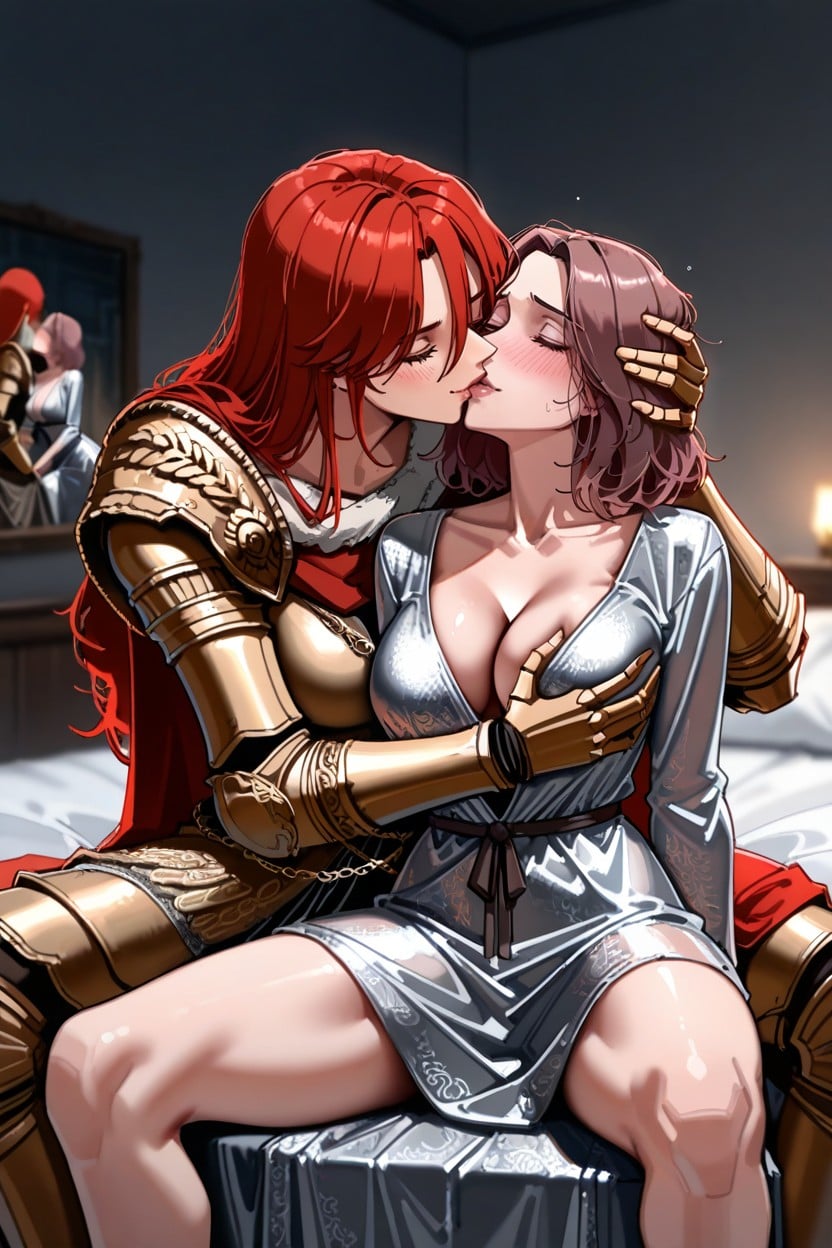 Yuri, Looking On Each Other, Shy Melina AI Porn