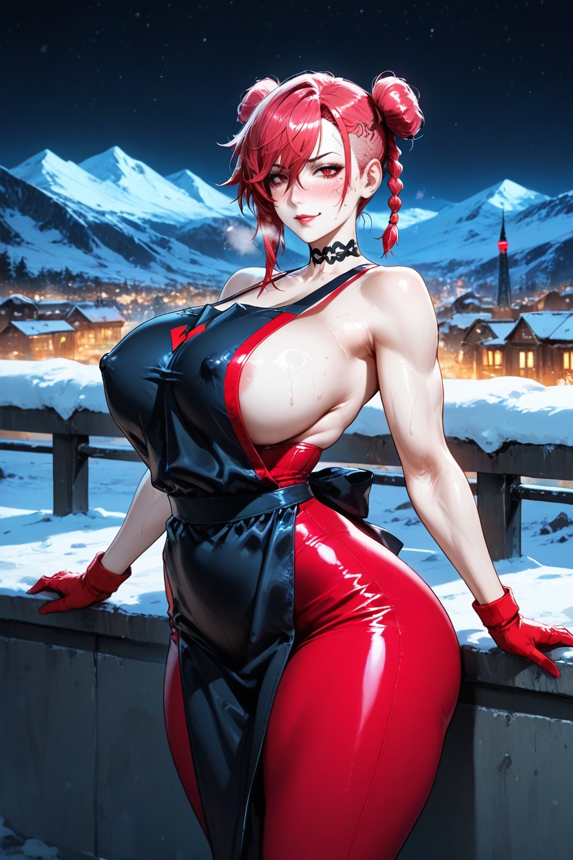Blushing Cheeks, Pale Skin, Snatched Waist Hentai AI Porn