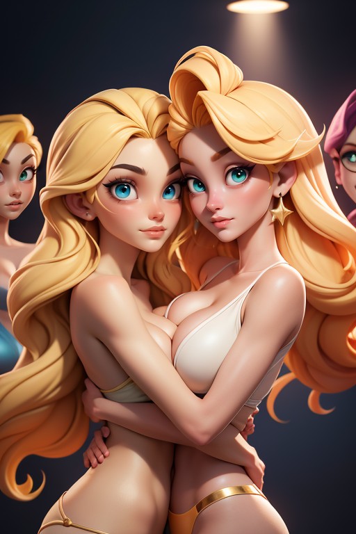 Side View, Golden Hour, Green Eyes Hentai AI Porn