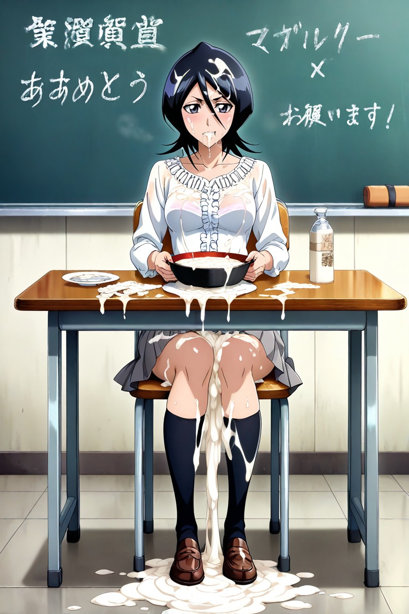 Sitting Down, Breasts See Through, Huge Amount Of Cum Hentai AI Porn