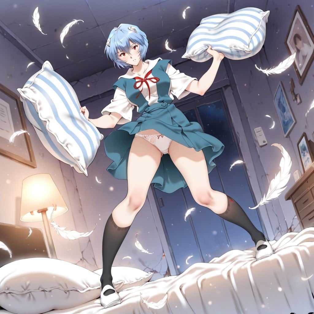 One Pillow Only, Pillow Fetish, Standing Hentai AI Porn