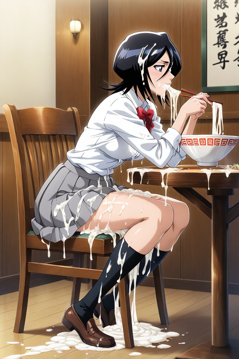 Bukkake, Excessive Cum On Clothes, Excessive Amount Of Cum Hentai AI Porn
