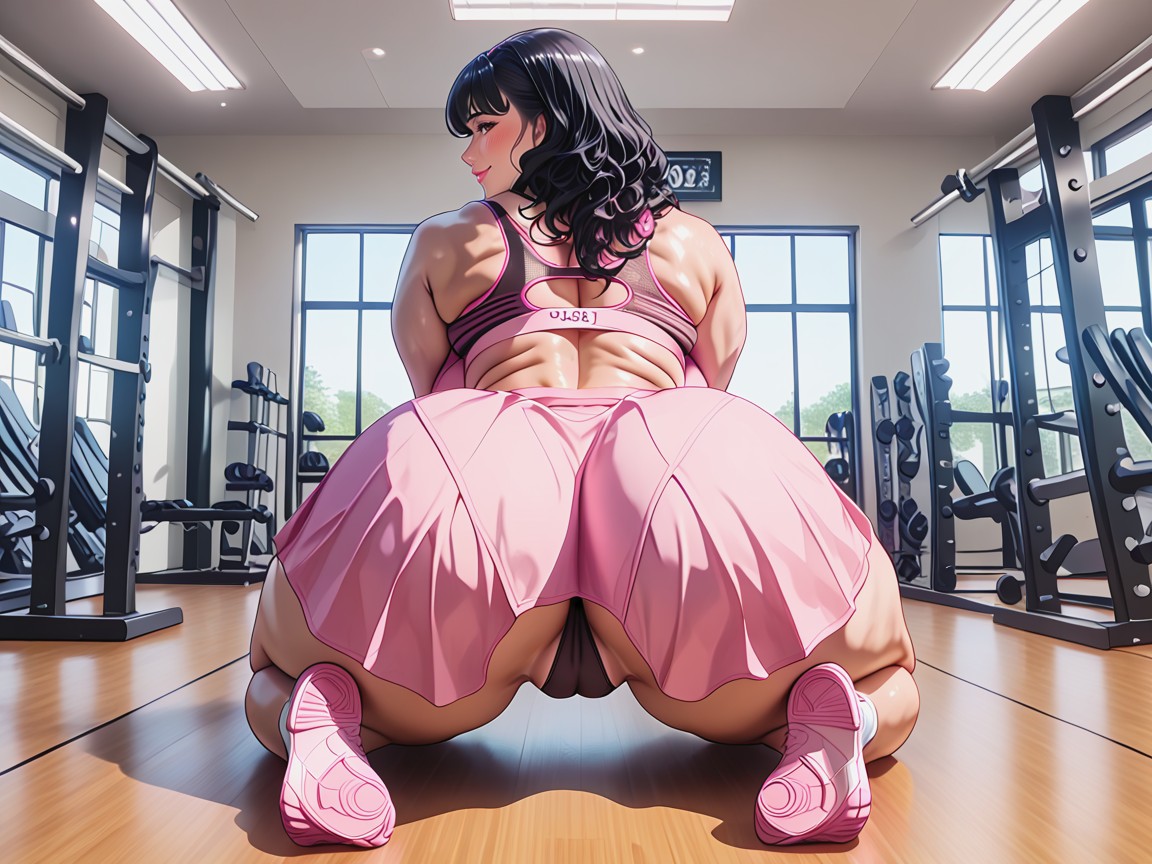 Breast Expansion, Exposed Belly, Gym MILF AI Porn