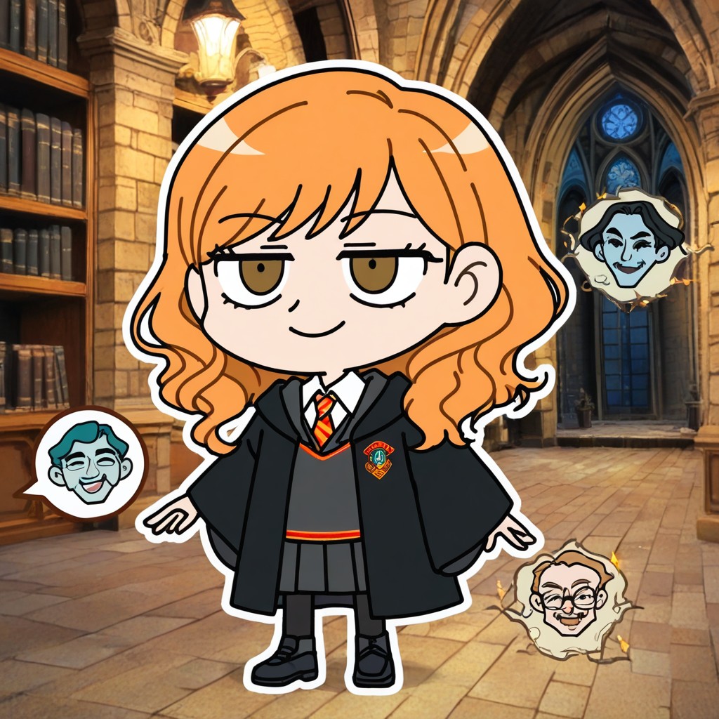Super-deformed Style, Humorous Art Style, Hogwarts Location AI Porn