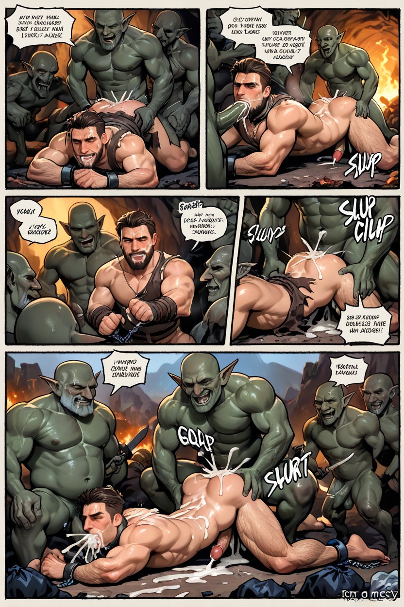 Blowjob, Speech Bubbles, Anal Sex Porno gay IA