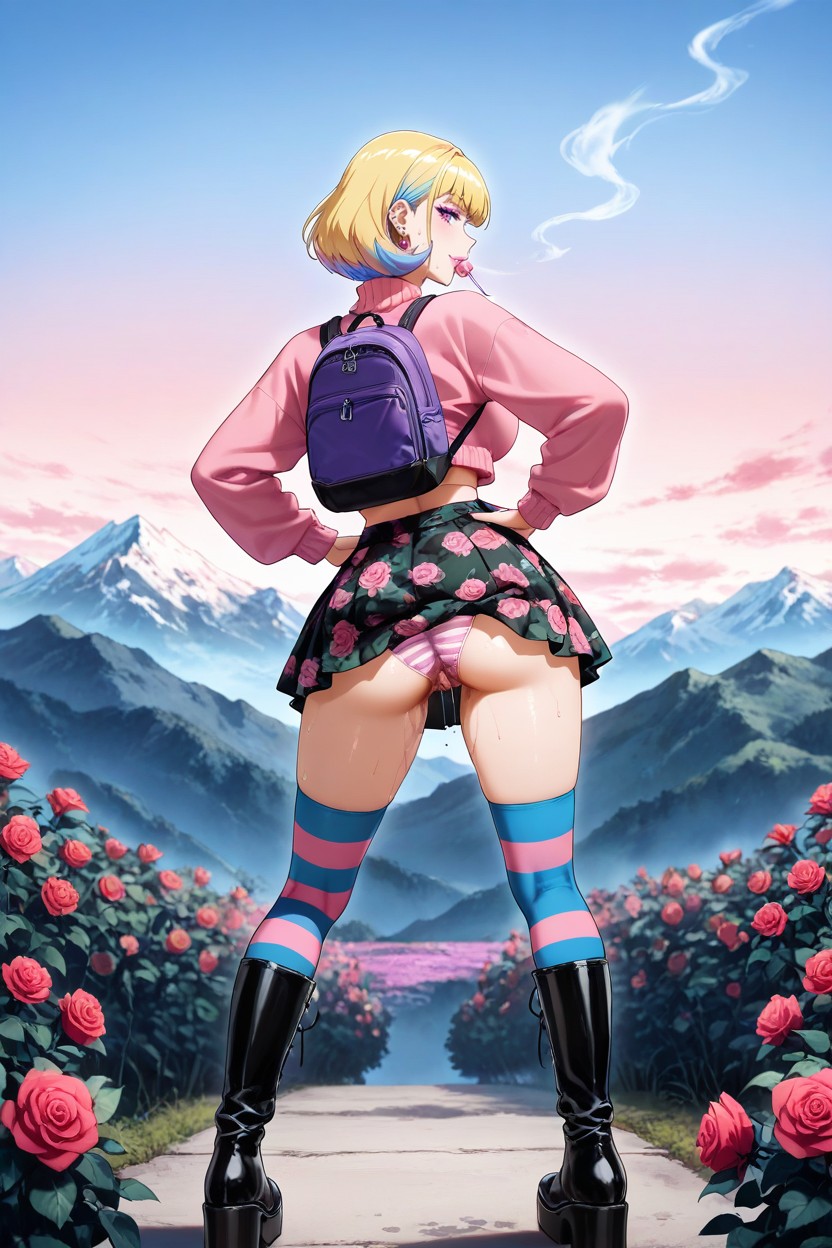 Enid Sinclair From Wednesday, Limit Palette To Colors For Background, Ultra Detailed Female Hentai AI Porn