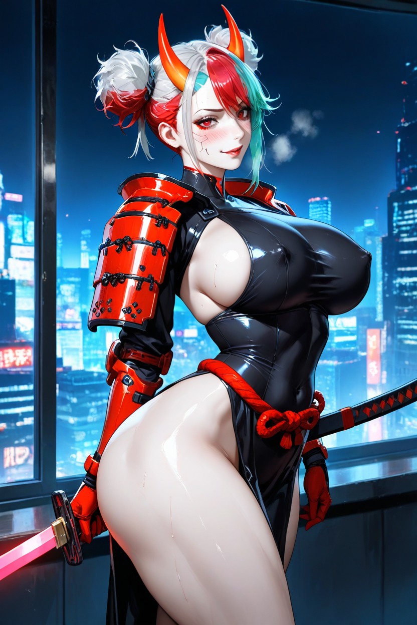 Looking At Viewer, Back Arching, Devil Hentai AI Porn
