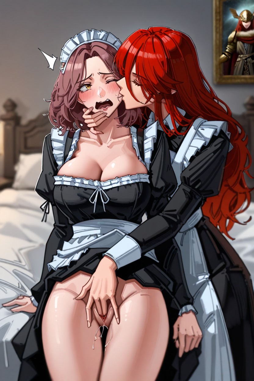 Model, Kissing, Bedroom AI Porn