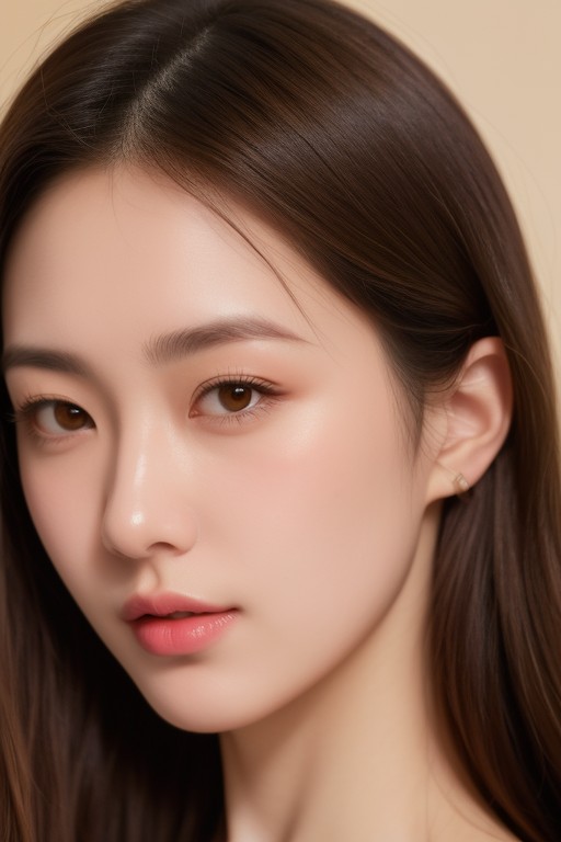 18+, Round Face, Puckered Lips アジアのAIポルノ