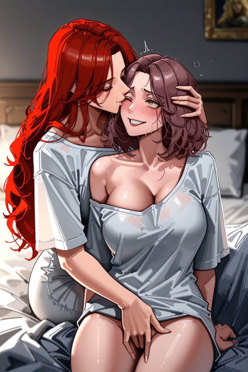 Kissing, 25+, Looking On Each Other AI Porn