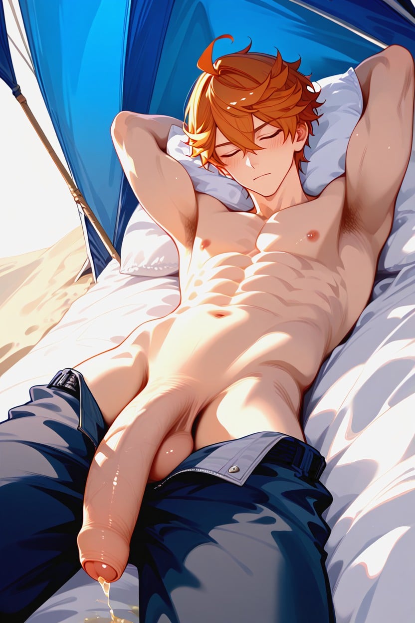 Tartaglia From Genshin Impact, Triceps, On Pillow AI Gay Porn