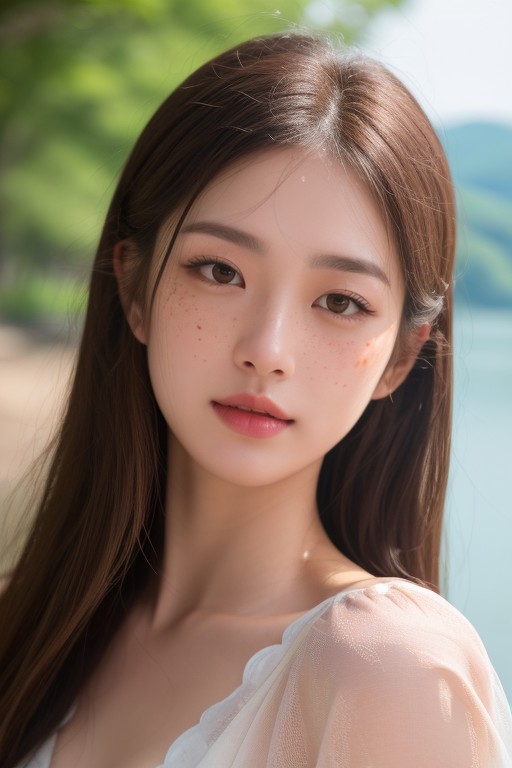 Fresh, Puckered Lips, Straight Hair アジアのAIポルノ