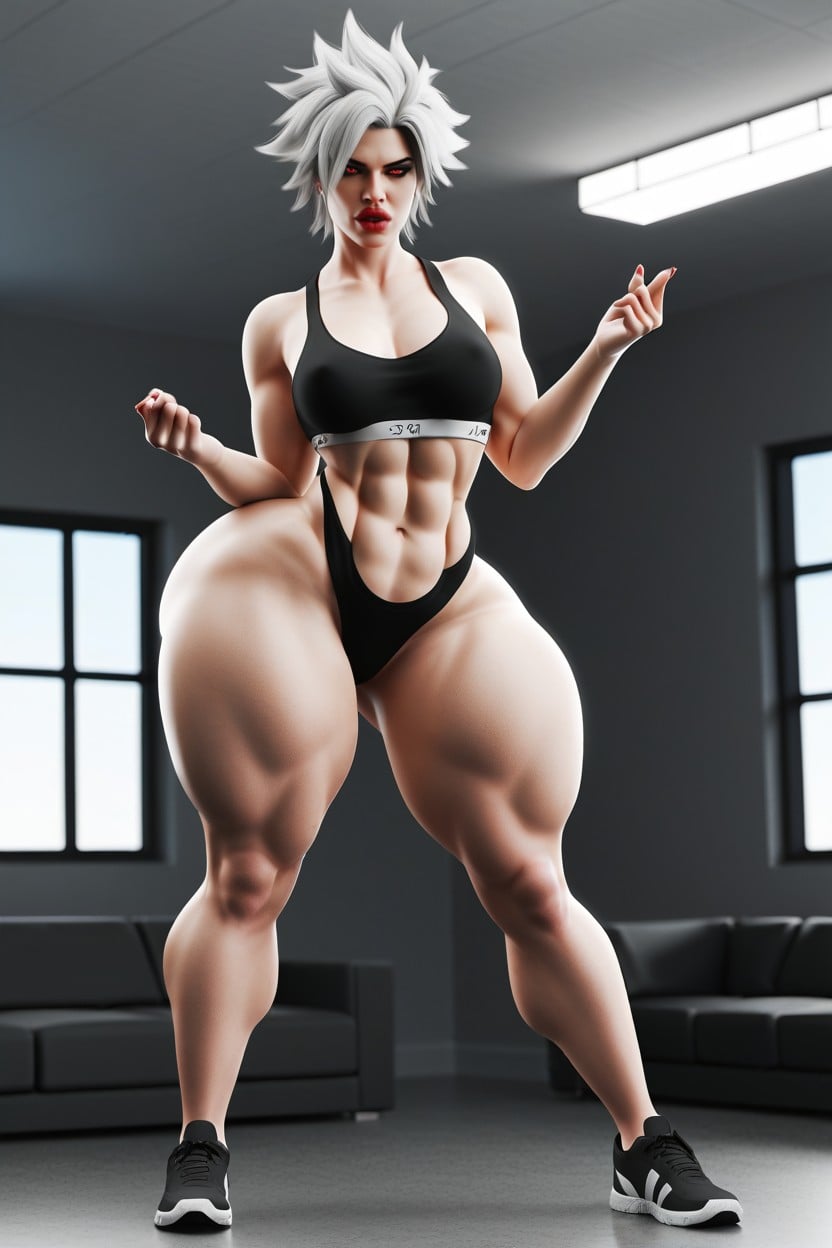 Defined Abs, Giant Ass, Small Breasts AI Porn