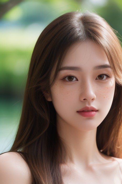 Soft Natural Pink Lips, Wrinkle, Seductive アジアのAIポルノ
