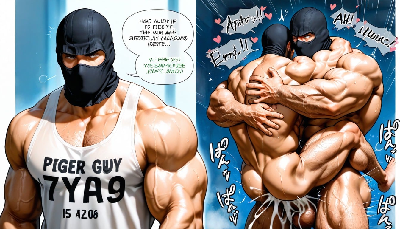 Hearts, Músculos Sobredimensionados, Man With Full Beard Is Bottom Porno gay IA