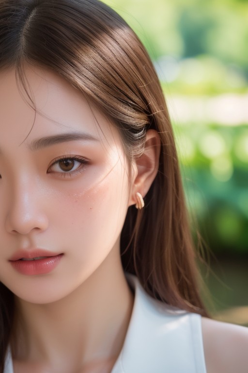 Long Brown Hair, Photorealistic, Japanese Female AI國產黃片