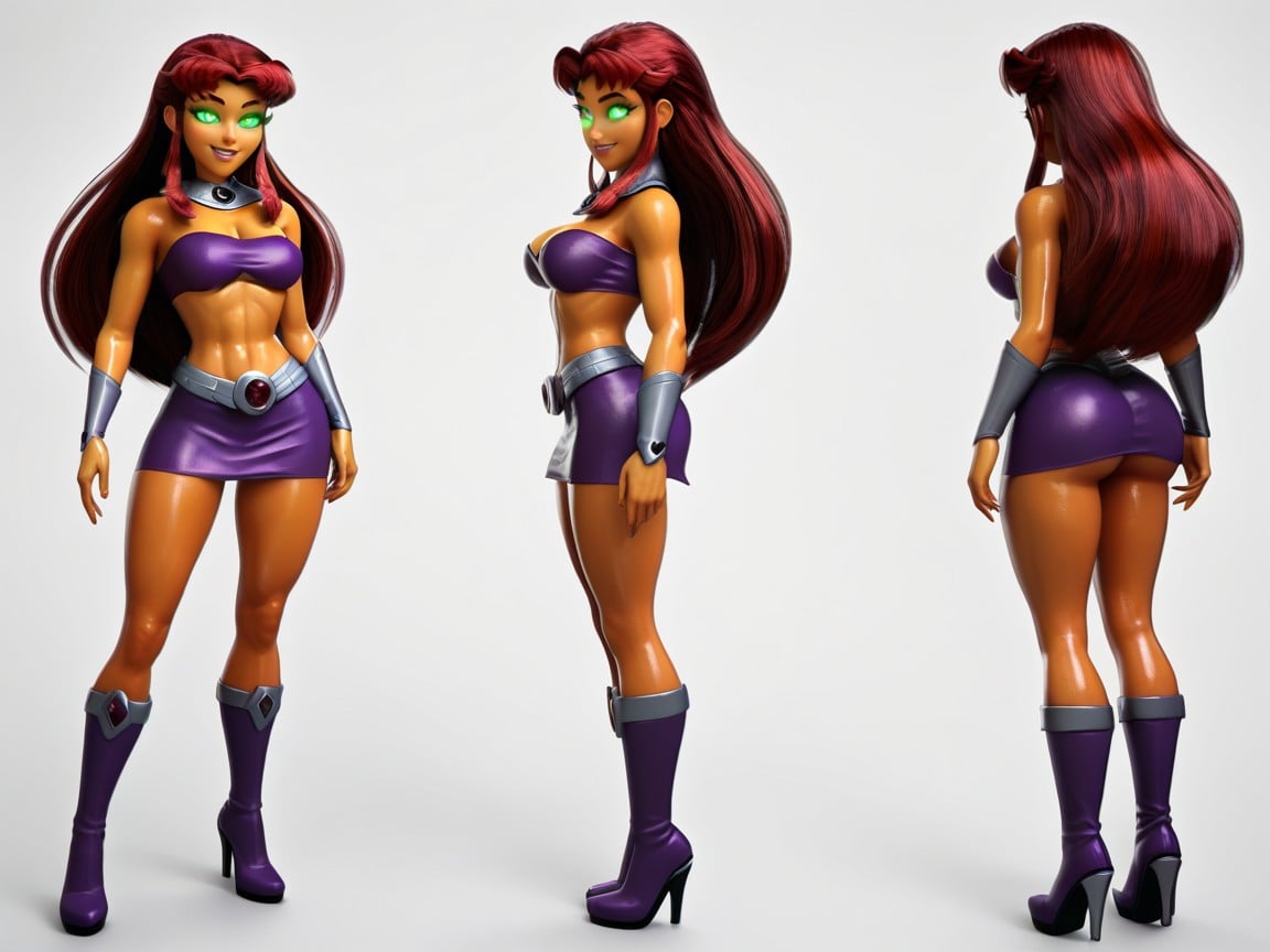 Cgi, Underboob, Large Cartoonish Eyes Hentai AI Porn