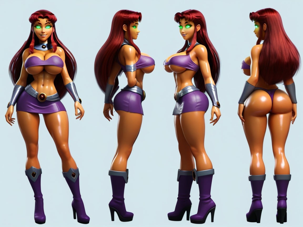 Sculpted Abs, Starfire, Being Hypnotized Porno IA Hentai