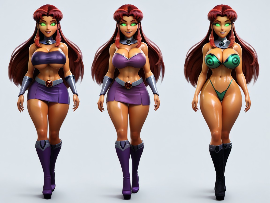 Standing At Attention, Slutty Clothes, Red Thong Visible Hentai KI Porno