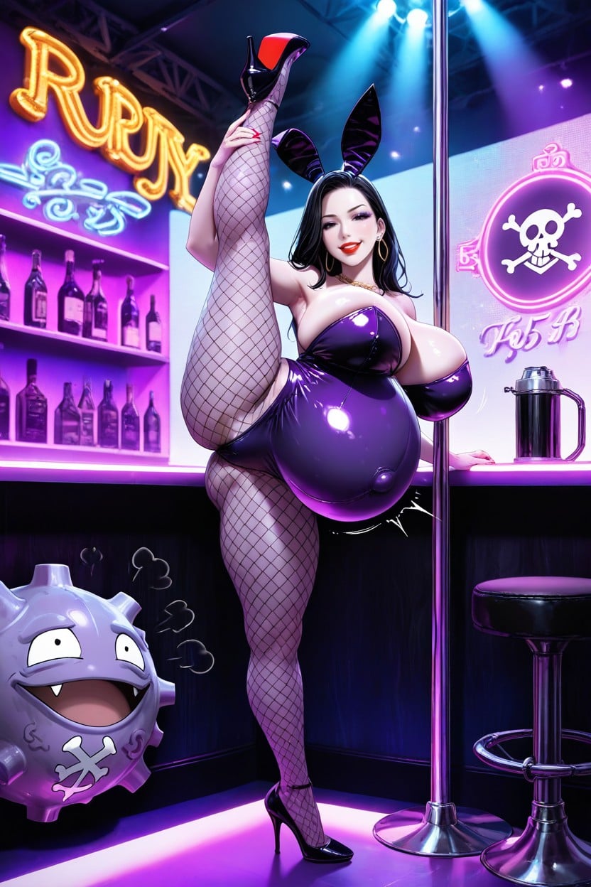 Black Eyes, Curtain, Helium Cylinder AI Porn