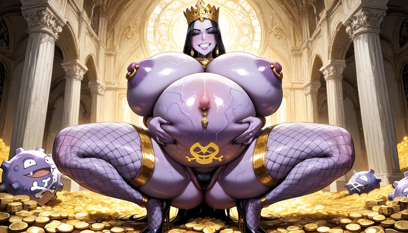 Smooth Belly, Earrings, No Linea Nigra Hentai AI Porn